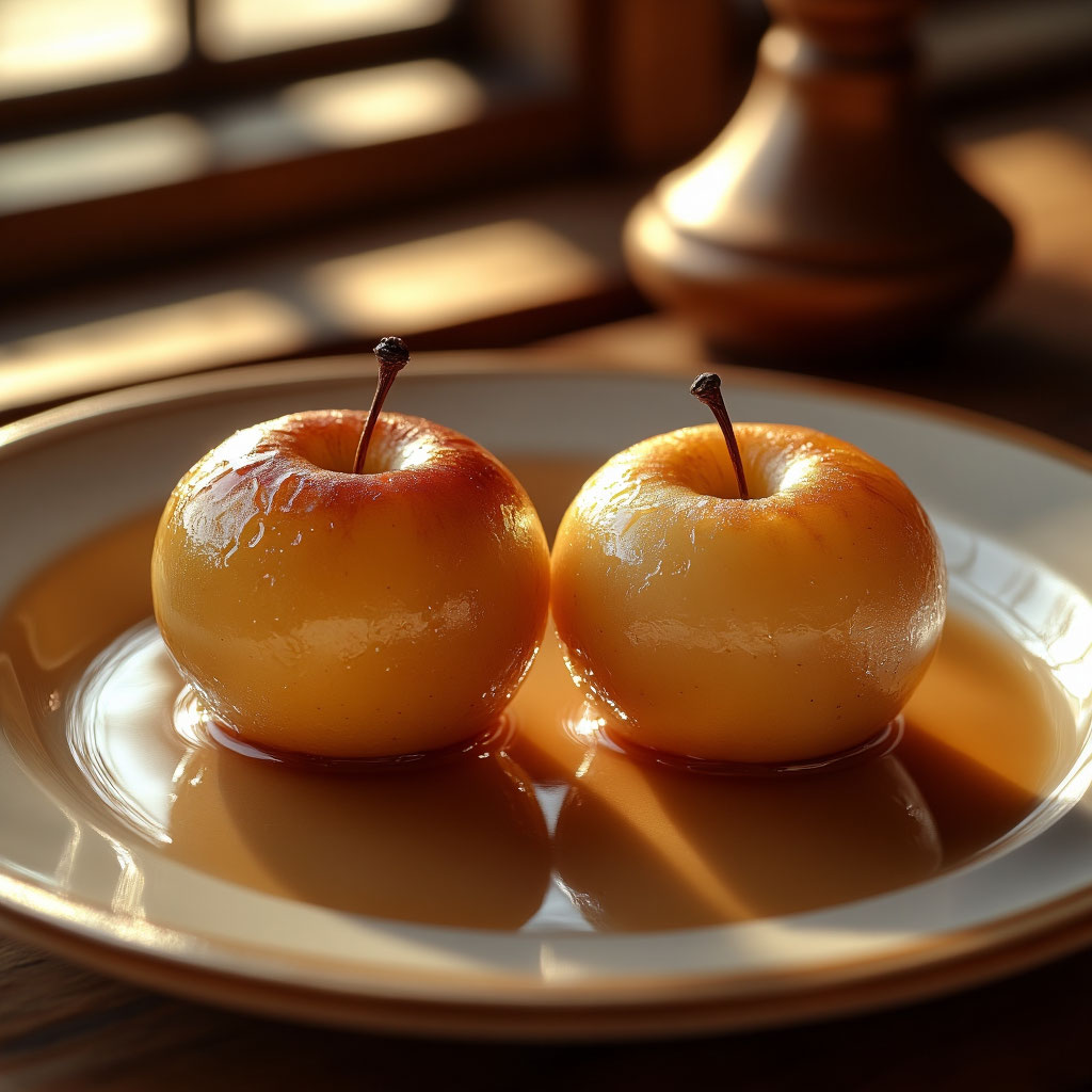 Зимние печеные яблоки в пряном сиропе с тайной кардамона 🍎❄️